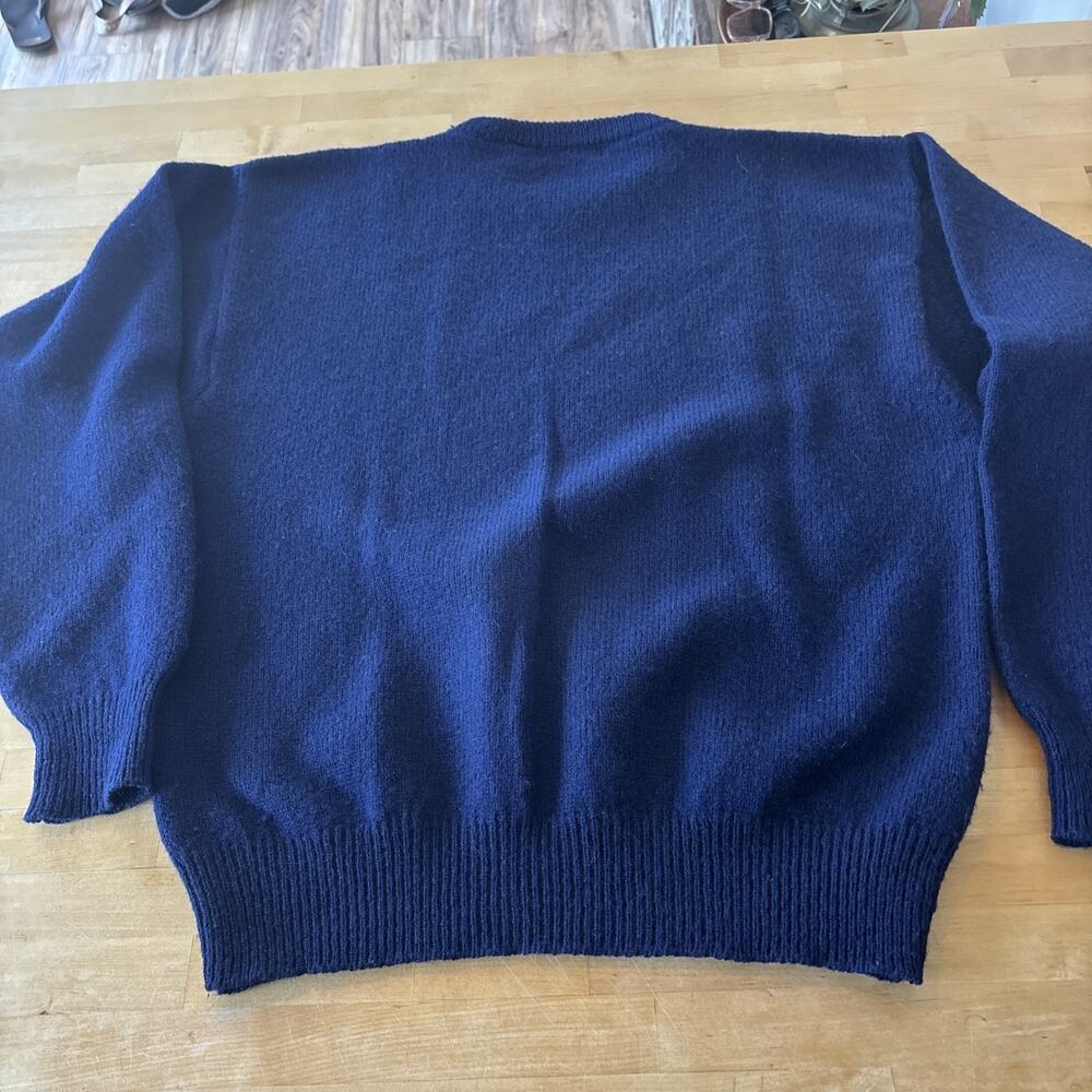 Vintage Eddie Bauer Men’s XL 100% Shetland Wool Argyle Sweater Made In Hong Kong - Picture 9 of 9